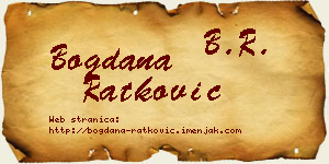 Bogdana Ratković vizit kartica